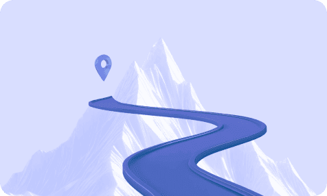 Дорога с конечной точкой, уходящая на вершину горы